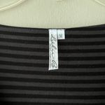 Lulu B Sz M Black Striped Layered Pullover Blouse Stretch Top Tencel Shirt Gray Size M Photo 1