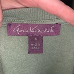 Gloria Vanderbilt  green floral shoulder super soft pullover sweatshirt Photo 5