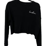 Black Cropped Long Sleeve Top Sweatshirt Houston Size M Size M Photo 0