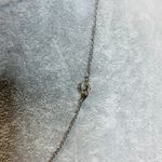 Silver Necklace Rhinestone Cross Loop Chain 18" Photo 3