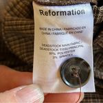 Reformation Brown Plaid Wide-Leg Pants- Size 8P Photo 5