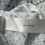 Porter & Ash Floral Button Down White Blue Top Sz Small Photo 9