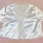 SheIn Lace Trim Satin Top Photo 2