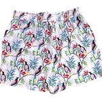 NWOT Boden Silk Light Pink Floral Bird Pattern Shorts Size 8 Photo 5