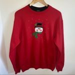Vintage top stitch snowman crewneck Red Size L Photo 1