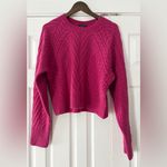 Rag and Bone Pierce Cashmere Magenta Cable Knit Sweater Size XL NWT Photo 3