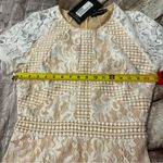 Pretty Little Thing White Frill Hem Lace Bodycon Dress 8 Fairycore Mermaid NEW Photo 4