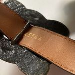 Leather Statement Belt Medallion‎ Butterfly Genuine Leather Brown Gold Metallic Photo 5