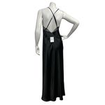 Forever 21  Satin Lace Cami Maxi Slip Dress Black Women Small Romantic Goth Fairy Photo 3