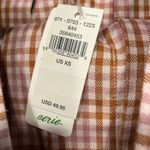 Aerie New Pleated Mini Skirt Pink Brown Gingham Plaid Size XS $49.95 Preppy Photo 2