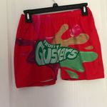 Women's Gushers Snack Shorts High Waisted Stretchy Biker Shorts Red Size Small Pink Photo 1
