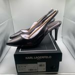 Karl Lagerfeld NWB   Rosalyn Slingback Pump dark slate snake print 9.5 M EU 40.5 Photo 0