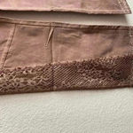 Pretty Angel 🆕 Coffee Lace-Accent Wide-Leg Linen Blend Pants S🆕 Photo 4