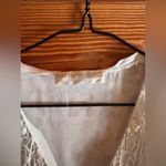 Vintage Felix Arbeo White Chiffon Lace Dress Romantic Long Sleeve 70s Small Photo 6