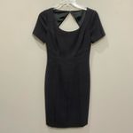 Kay Unger Black Sheath Dress Sz 6 Back Cut Photo 1