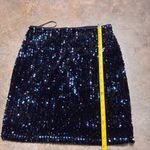 Molly Bracken  Women's Black Shimmery Sequined Mini Skirt Photo 3