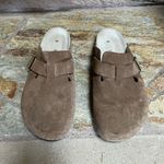 Quince  Water Repellent Suede Clog Mule Pecan Tan 8 Photo 2