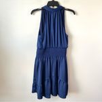 Ramy Brook  Clover Buckle Detail Fit & Flare Mini Dress Blue L Photo 6