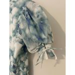 Marie Oliver NWOT  Evie Autumn Sky Blue White Tie Dye Short Puff Sleeve Top S Photo 6