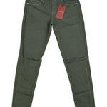 Just USA  - Destroyed Ankle Length Skinny Jeans in Moss Green Photo 0