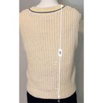 American Eagle NEW Knit Cream Varsity Sweater Vest MEDIUM Photo 3