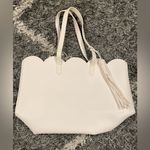 Spring Petal Tote White Large Removable Tassel Travel Work Business Vacation Photo 1