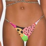 NEW It’s now cool String Bikini Bottom cheeky‎ thong in Tropicool, size M Green Size M Photo 0