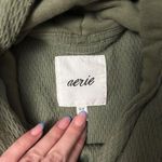 Aerie  Olive Green Knit Hoodie Photo 1