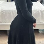 Princess Polly Black Ribbed Long Sleeve Dress Photo 1