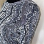 Karen Kane Y2K Gray Black Paisley Sparkles Long Sleeve Top Size Xl Photo 1