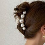 Lustrous White Pearl Hair Accessory Statement Piece Photo 5