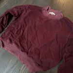 Cotton Citizen  NWOT Burgundy Cropped Sweatshirt Photo 4