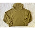 Champion Hoodie Pullover Olive Green Crop Cut Hem Flower Hooded Size Large Photo 2