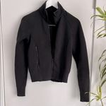 Lululemon NTS Black Cotton Cropped Full Zip Stretch Bomber Jacket 2 Photo 1