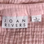Joan Rivers  Womans Blouse Size L Pastel Pink Tunic Button Soft Cloud Lightweight Photo 6