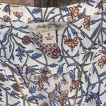 Lucky Brand  size small flower blouse with gold accents Photo 1