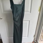ZARA  Emerald Satin Gown Photo 5