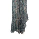 Caroline Constas Silk Vivan Floral Ruffled Georgette Maxi Gown Dress Slate Ombre Green Size XS Photo 12