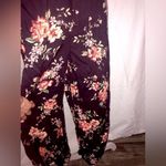 Floral Jumpsuit size medium eggplant in with adjustable straps Photo 4
