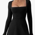 Long sleeve short black dress Photo 0