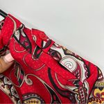 Calvin Klein NWT S Vibrant Paisley Top button down v-neck long sleeve roll tab Photo 10