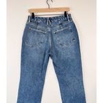 Good American  Women Jeans Blue 90s Ripped Slim Fit Straight Denim High Rise 6/28 Photo 10