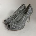 Adrianna Papell  Foxy Silver Sterling Pumps Formal Women Shoes Size 6.5M Wedding Photo 7