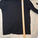 ZARA  Black Lightweight Long Sleeve Crew Neck T-shirt Top Size Small Photo 6
