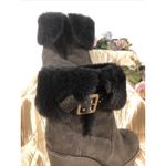 EMU Australia EMU Heighton Wedge Suede Boots Women 8 Brown Studded Dark Academia Size 6 Photo 2