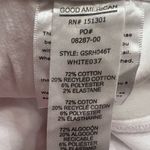 Good American Good Legs High Rise Straight Leg Raw Hem Jeans in White Size 20 Photo 10