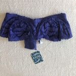 Free People Bra Underwire Love Letters Deep Periwinkle New 32B Photo 0