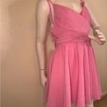 Lulus  Cute and Sweet Pink Spaghetti Shoulder Straps Mini Skater Dress.  #88 Photo 9
