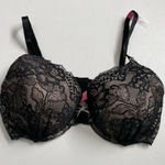 Isaac Mizrahi  Bra Perfect Coverage Lace Padded Underwire Adjustable Black Nude Photo 0