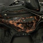 B Makowsky leather purse with cute brown fabric lining. Wear and tear on handles Photo 2